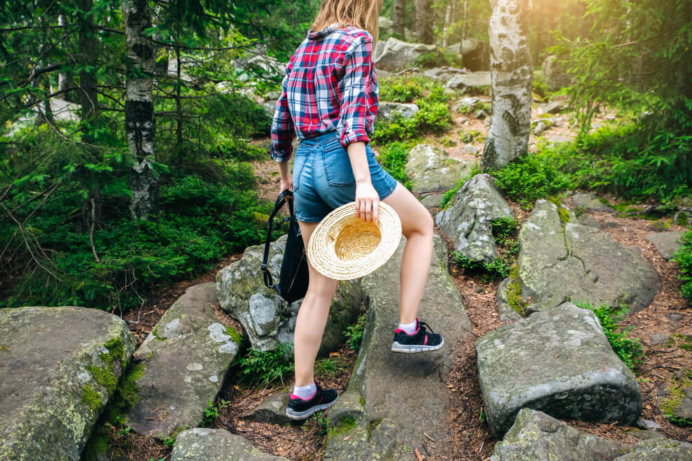trekking con cappello